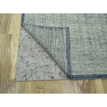 Load image into Gallery viewer, 8&#39;10&quot;x11&#39;10&quot; Astros Navy Blue With Ivory, Hand Knotted, Distressed And Oxidized Grass Design, Organic Wool, Oriental Rug FWR460170