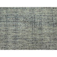 Load image into Gallery viewer, 8&#39;10&quot;x11&#39;10&quot; Astros Navy Blue With Ivory, Hand Knotted, Distressed And Oxidized Grass Design, Organic Wool, Oriental Rug FWR460170