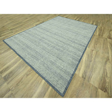 Load image into Gallery viewer, 10&#39;x13&#39;9&quot; Beacon Blue With Ivory, Hand Knotted, 100% Wool, Distressed And Oxidized Grass Design With Exposed Warps, Oriental Rug FWR460182