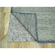 Load image into Gallery viewer, 10&#39;x13&#39;9&quot; Beacon Blue With Ivory, Hand Knotted, 100% Wool, Distressed And Oxidized Grass Design With Exposed Warps, Oriental Rug FWR460182