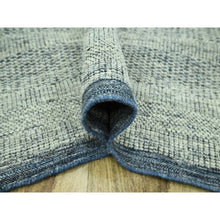 Load image into Gallery viewer, 10&#39;x13&#39;9&quot; Beacon Blue With Ivory, Hand Knotted, 100% Wool, Distressed And Oxidized Grass Design With Exposed Warps, Oriental Rug FWR460182