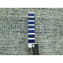 Load image into Gallery viewer, 10&#39;x13&#39;9&quot; Beacon Blue With Ivory, Hand Knotted, 100% Wool, Distressed And Oxidized Grass Design With Exposed Warps, Oriental Rug FWR460182