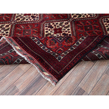 Load image into Gallery viewer, 9&#39;10&quot;x13&#39; Scarlet Red, Afghan Khamyab With Geometric Design, Hand Knotted, Soft And Velvety Wool, Vegetable Dyes, Oriental Rug FWR4596
