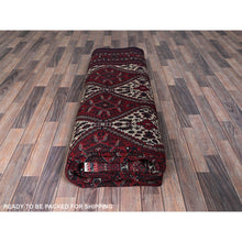 Load image into Gallery viewer, 9&#39;10&quot;x13&#39; Scarlet Red, Afghan Khamyab With Geometric Design, Hand Knotted, Soft And Velvety Wool, Vegetable Dyes, Oriental Rug FWR4596