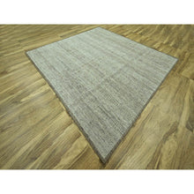 Load image into Gallery viewer, 10&#39;x10&#39; Caramel Brown, Hand Knotted, Oxidized And Distressed Grass Design With Exposed Warps, Organic Wool, Square, Oriental Rug FWR460206