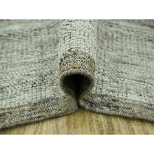 Load image into Gallery viewer, 10&#39;x10&#39; Caramel Brown, Hand Knotted, Oxidized And Distressed Grass Design With Exposed Warps, Organic Wool, Square, Oriental Rug FWR460206