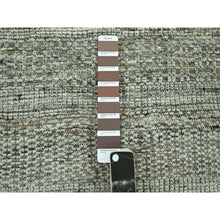 Load image into Gallery viewer, 10&#39;x10&#39; Caramel Brown, Hand Knotted, Oxidized And Distressed Grass Design With Exposed Warps, Organic Wool, Square, Oriental Rug FWR460206