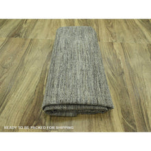 Load image into Gallery viewer, 10&#39;x10&#39; Caramel Brown, Hand Knotted, Oxidized And Distressed Grass Design With Exposed Warps, Organic Wool, Square, Oriental Rug FWR460206