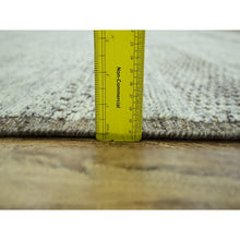 Load image into Gallery viewer, 10&#39;x10&#39; Caramel Brown, Hand Knotted, Oxidized And Distressed Grass Design With Exposed Warps, Organic Wool, Square, Oriental Rug FWR460206