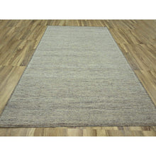 Load image into Gallery viewer, 9&#39;2&quot;x12&#39; Umber Brown With Beige, Hand Knotted, Oxidized And Distressed Grass Design With Exposed Warps, Natural Wool, Oriental Rug FWR460212