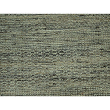 Load image into Gallery viewer, 9&#39;2&quot;x12&#39; Umber Brown With Beige, Hand Knotted, Oxidized And Distressed Grass Design With Exposed Warps, Natural Wool, Oriental Rug FWR460212
