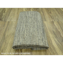 Load image into Gallery viewer, 9&#39;2&quot;x12&#39; Umber Brown With Beige, Hand Knotted, Oxidized And Distressed Grass Design With Exposed Warps, Natural Wool, Oriental Rug FWR460212