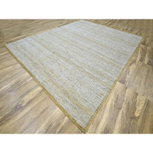 Load image into Gallery viewer, 12&#39;x14&#39;10&quot; Mustard Yellow, Oxidized And Distressed Grass Design With Exposed Warps, Organic Wool, Hand Knotted, Oversized, Xl, Oriental Rug FWR460224
