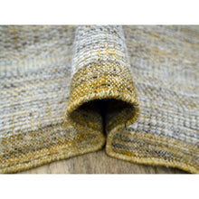 Load image into Gallery viewer, 12&#39;x14&#39;10&quot; Mustard Yellow, Oxidized And Distressed Grass Design With Exposed Warps, Organic Wool, Hand Knotted, Oversized, Xl, Oriental Rug FWR460224
