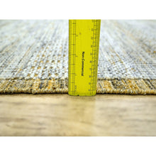 Load image into Gallery viewer, 12&#39;x14&#39;10&quot; Mustard Yellow, Oxidized And Distressed Grass Design With Exposed Warps, Organic Wool, Hand Knotted, Oversized, Xl, Oriental Rug FWR460224