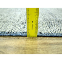 Load image into Gallery viewer, 8&#39;10&quot;x12&#39;1&quot; Imperial Blue With Ivory, Hand Knotted, Organic Wool, Oxidized Grass Design With Exposed Warps, Distressed, Oriental Rug FWR460242