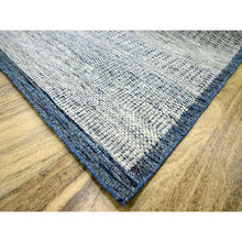 Load image into Gallery viewer, 7&#39;10&quot;x10&#39;yale Blue With Ivory, Oxidized And Distressed Grass Design With Exposed Warps, Hand Knotted, Natural Wool, Oriental Rug FWR460248