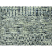 Load image into Gallery viewer, 7&#39;10&quot;x10&#39;yale Blue With Ivory, Oxidized And Distressed Grass Design With Exposed Warps, Hand Knotted, Natural Wool, Oriental Rug FWR460248