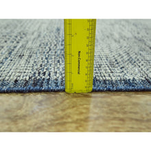 Load image into Gallery viewer, 7&#39;10&quot;x10&#39;yale Blue With Ivory, Oxidized And Distressed Grass Design With Exposed Warps, Hand Knotted, Natural Wool, Oriental Rug FWR460248