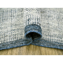 Load image into Gallery viewer, 8&#39;2&quot;x10&#39; Beacon Blue With Ivory, Oxidized And Distressed Grass Design With Exposed Warps, Pure Wool, Hand Knotted, Oriental Rug FWR460260