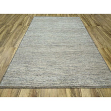 Load image into Gallery viewer, 8&#39;3&quot;x10&#39;1&quot; Beige With Brown, Oxidized And Distressed Grass Design With Exposed Warps, Natural Wool, Hand Knotted, Oriental Rug FWR460272
