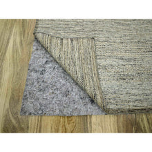 Load image into Gallery viewer, 8&#39;3&quot;x10&#39;1&quot; Beige With Brown, Oxidized And Distressed Grass Design With Exposed Warps, Natural Wool, Hand Knotted, Oriental Rug FWR460272