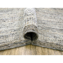 Load image into Gallery viewer, 8&#39;3&quot;x10&#39;1&quot; Beige With Brown, Oxidized And Distressed Grass Design With Exposed Warps, Natural Wool, Hand Knotted, Oriental Rug FWR460272