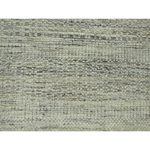 Load image into Gallery viewer, 8&#39;3&quot;x10&#39;1&quot; Beige With Brown, Oxidized And Distressed Grass Design With Exposed Warps, Natural Wool, Hand Knotted, Oriental Rug FWR460272