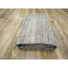 Load image into Gallery viewer, 8&#39;3&quot;x10&#39;1&quot; Beige With Brown, Oxidized And Distressed Grass Design With Exposed Warps, Natural Wool, Hand Knotted, Oriental Rug FWR460272