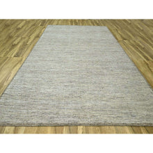 Load image into Gallery viewer, 10&#39;3&quot;x13&#39;9&quot; Beige And Brown, Oxidized And Distressed Grass Design With Exposed Warps, Hand Knotted, 100% Wool, Oriental Rug FWR460284
