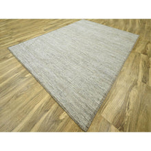 Load image into Gallery viewer, 10&#39;3&quot;x13&#39;9&quot; Beige And Brown, Oxidized And Distressed Grass Design With Exposed Warps, Hand Knotted, 100% Wool, Oriental Rug FWR460284