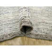 Load image into Gallery viewer, 10&#39;3&quot;x13&#39;9&quot; Beige And Brown, Oxidized And Distressed Grass Design With Exposed Warps, Hand Knotted, 100% Wool, Oriental Rug FWR460284