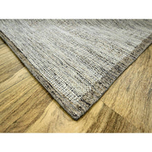 Load image into Gallery viewer, 10&#39;3&quot;x13&#39;9&quot; Beige And Brown, Oxidized And Distressed Grass Design With Exposed Warps, Hand Knotted, 100% Wool, Oriental Rug FWR460284