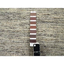 Load image into Gallery viewer, 10&#39;3&quot;x13&#39;9&quot; Beige And Brown, Oxidized And Distressed Grass Design With Exposed Warps, Hand Knotted, 100% Wool, Oriental Rug FWR460284