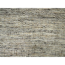 Load image into Gallery viewer, 10&#39;3&quot;x13&#39;9&quot; Beige And Brown, Oxidized And Distressed Grass Design With Exposed Warps, Hand Knotted, 100% Wool, Oriental Rug FWR460284