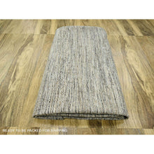 Load image into Gallery viewer, 10&#39;3&quot;x13&#39;9&quot; Beige And Brown, Oxidized And Distressed Grass Design With Exposed Warps, Hand Knotted, 100% Wool, Oriental Rug FWR460284