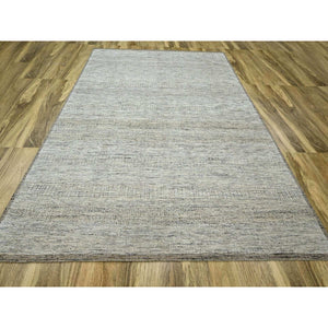8'x10'3" Coffee Brown, Organic Wool, Hand Knotted, Oxidized & Distressed Grass Design With Exposed Warps, Oriental Rug FWR460308