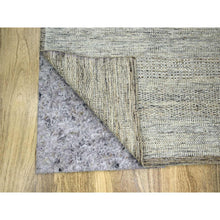 Load image into Gallery viewer, 8&#39;x10&#39;3&quot; Coffee Brown, Organic Wool, Hand Knotted, Oxidized &amp; Distressed Grass Design With Exposed Warps, Oriental Rug FWR460308