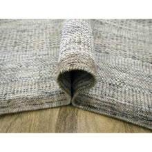 Load image into Gallery viewer, 8&#39;x10&#39;3&quot; Coffee Brown, Organic Wool, Hand Knotted, Oxidized &amp; Distressed Grass Design With Exposed Warps, Oriental Rug FWR460308