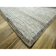Load image into Gallery viewer, 8&#39;x10&#39;3&quot; Coffee Brown, Organic Wool, Hand Knotted, Oxidized &amp; Distressed Grass Design With Exposed Warps, Oriental Rug FWR460308
