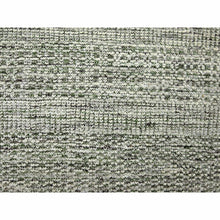 Load image into Gallery viewer, 12&#39;x12&#39; Hunter Green, Oxidized And Distressed Grass Design With Exposed Warps, Hand Knotted, 100% Wool, Round, Oriental Rug FWR460320