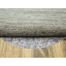 Load image into Gallery viewer, 12&#39;x12&#39; Coffee Brown, Hand Knotted, Oxidized And Distressed Grass Design With Exposed Warps, Natural Wool, Round, Oriental Rug FWR460326