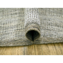 Load image into Gallery viewer, 12&#39;x12&#39; Coffee Brown, Hand Knotted, Oxidized And Distressed Grass Design With Exposed Warps, Natural Wool, Round, Oriental Rug FWR460326