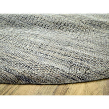 Load image into Gallery viewer, 12&#39;x12&#39; Coffee Brown, Hand Knotted, Oxidized And Distressed Grass Design With Exposed Warps, Natural Wool, Round, Oriental Rug FWR460326