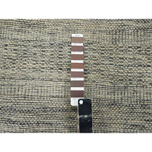 Load image into Gallery viewer, 12&#39;x12&#39; Coffee Brown, Hand Knotted, Oxidized And Distressed Grass Design With Exposed Warps, Natural Wool, Round, Oriental Rug FWR460326