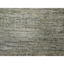 Load image into Gallery viewer, 12&#39;x12&#39; Coffee Brown, Hand Knotted, Oxidized And Distressed Grass Design With Exposed Warps, Natural Wool, Round, Oriental Rug FWR460326