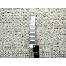 Load image into Gallery viewer, 12&#39;x12&#39; Cloud Gray, Natural Wool, Distressed And Oxidized Grass Design  With Exposed Warps, Hand Knotted, Round, Oriental Rug FWR460362