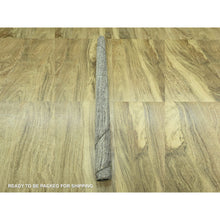Load image into Gallery viewer, 6&#39;x6&#39; Coconut Brown, Oxidized And Distressed Grass Design With Exposed Warps, Hand Knotted, 100% Wool, Round, Oriental Rug FWR460398