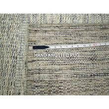 Load image into Gallery viewer, 6&#39;1&quot;x9&#39; Caramel Brown, Pure Wool, Hand Knotted, Oxidized And Distressed Grass Design With Exposed Warps, Oriental Rug FWR460404