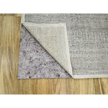 Load image into Gallery viewer, 6&#39;x9&#39; Mirage Gray, Oxidized And Distressed Grass Design With Exposed Warps, Hand Knotted, 100% Wool, Oriental Rug FWR460410